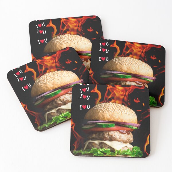 Item preview, Fiery Love for a Delicious Burger designed and sold by goodFather4ever.
