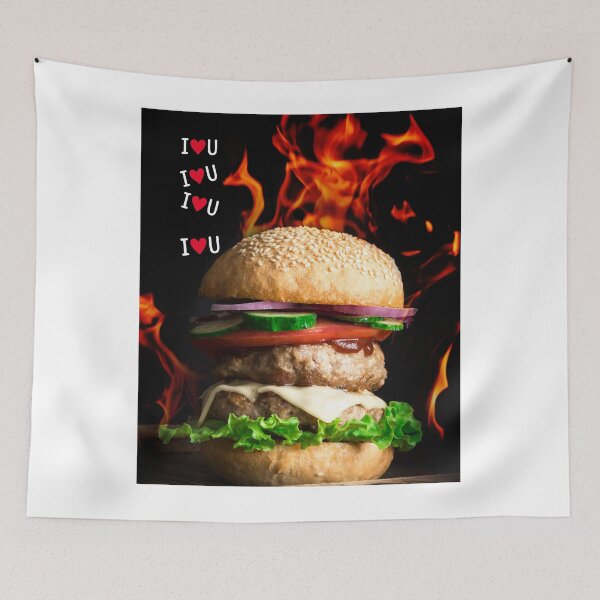 Item preview, Fiery Love for a Delicious Burger designed and sold by goodFather4ever.