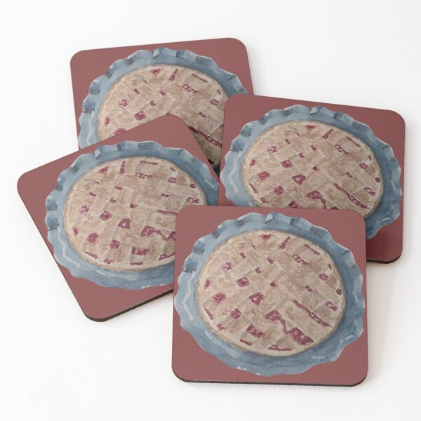 Item preview, Strawberry Pie in Green Pie Pan Watercolor designed and sold by Nicole Hanson.