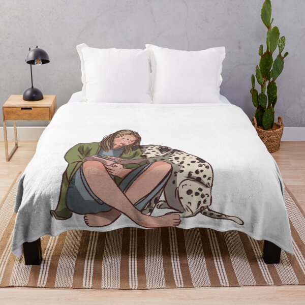 Item preview, A woman writing with her dog  designed and sold by Hessah-HA.