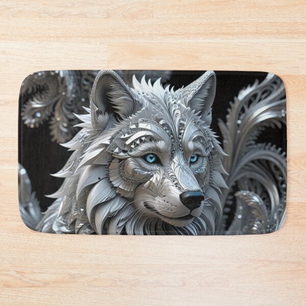 Item preview, Mystic Silver Wolf in Swirling Filigree designed and sold by Harmonic_Layers.