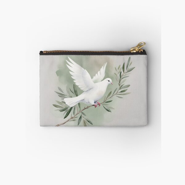 Item preview, Peaceful Watercolor Dove with Olive Branch – Christian Art  designed and sold by LemonHorse.