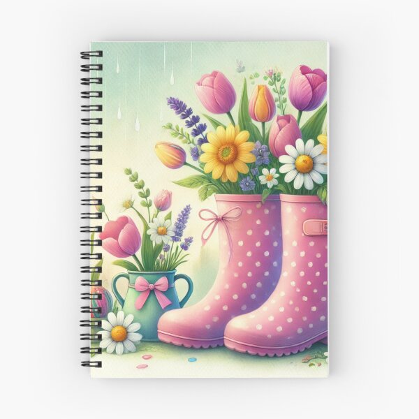 Item preview, Spring Bloom Rain Boots - Floral Watercolor Art designed and sold by Desireehaz.