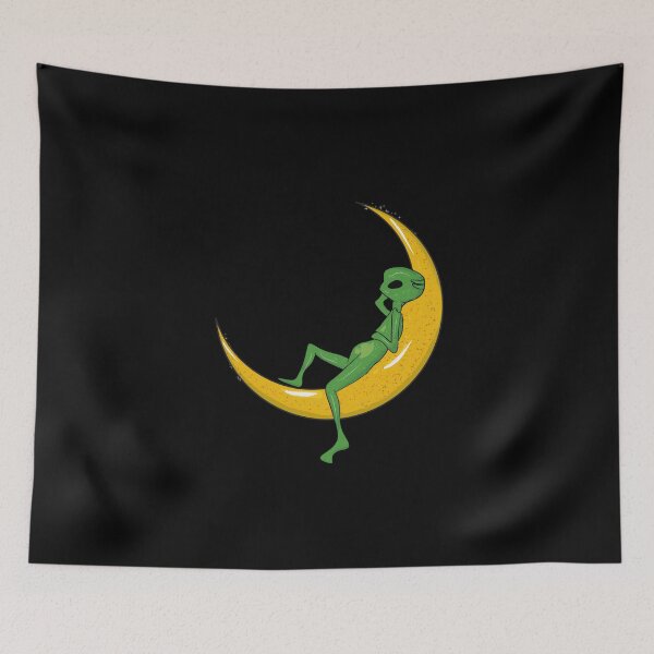Item preview, Alien resting on the moon designed and sold by Joncasmiart.