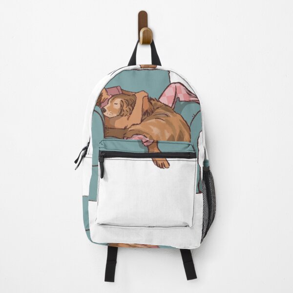 Item preview, woman sitting in a blue couch hugging her big dog  designed and sold by Hessah-HA.