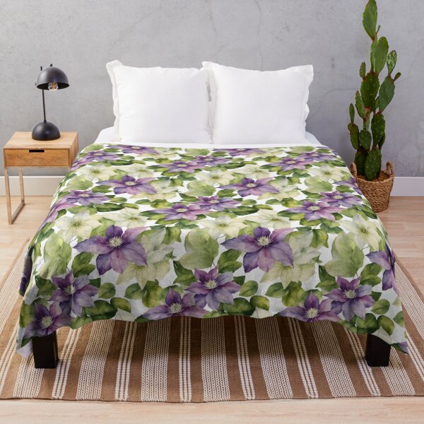 Item preview, Sweet White Purple Clematis designed and sold by Tina Veenstra.