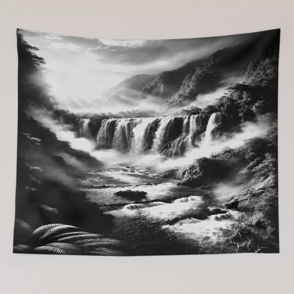 Item preview, Home Decor Waterfalls Black & White designed and sold by M&M Lifestyle Hub.