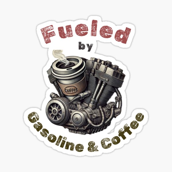 Artikel-Vorschau von Angetrieben von Benzin und Kaffee: Lustiges Geschenk für Autonarren und Kaffeesüchtige, designt und verkauft von LucaNordic.