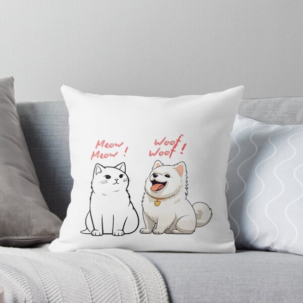 Item preview, Meow Meow! Woof Woof! Funny Cat & Dog Best Friends Design designed and sold by World-Shop25.