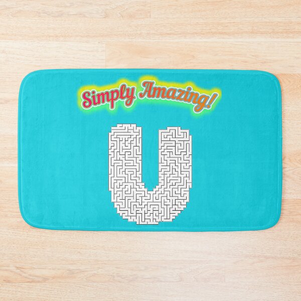 Item preview, SIMPLY AMAZING! *U* Monogram Maze Puzzle Game - Cute Fun Whimsical Alphabet Letter Initial Print - Kids Childs Teen Party-Baby Bridal Shower Wedding FAVOR GIFT designed and sold by Spinning Plates 360.