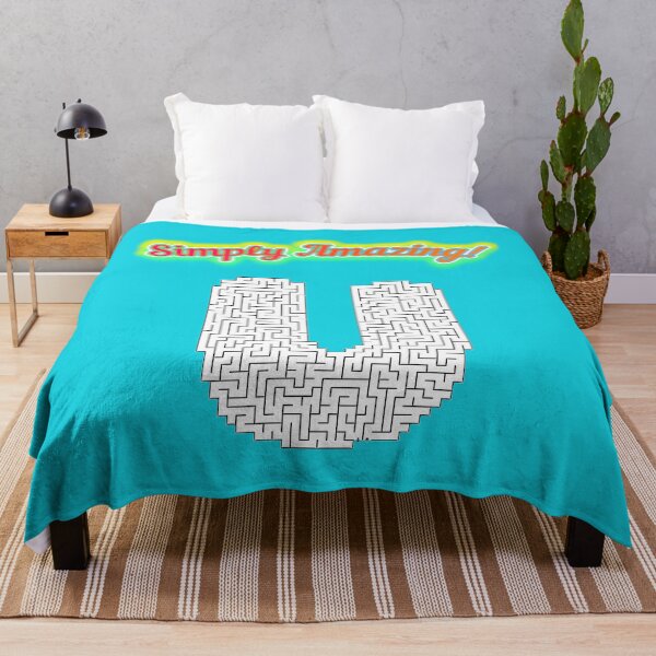 Item preview, SIMPLY AMAZING! *U* Monogram Maze Puzzle Game - Cute Fun Whimsical Alphabet Letter Initial Print - Kids Childs Teen Party-Baby Bridal Shower Wedding FAVOR GIFT designed and sold by Spinning Plates 360.