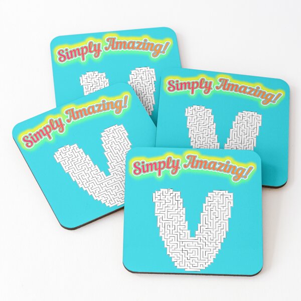 Item preview, SIMPLY AMAZING! *V* Monogram Maze Puzzle Game - Cute Fun Whimsical Alphabet Letter Initial Print - Kids Childs Teen Party-Baby Bridal Shower Wedding FAVOR GIFT designed and sold by Spinning Plates 360.