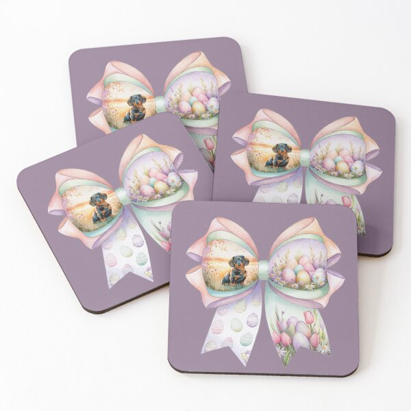 Item preview, Dachshund Easter Bow designed and sold by MadCatPrints.
