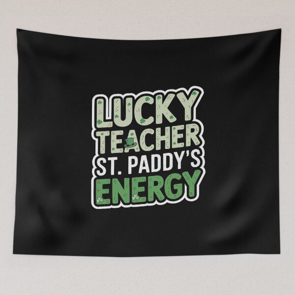 Item preview, Lucky Teacher St. Paddy’s Energy - Funny Irish Teacher Saying designed and sold by GRABAPSHOP.