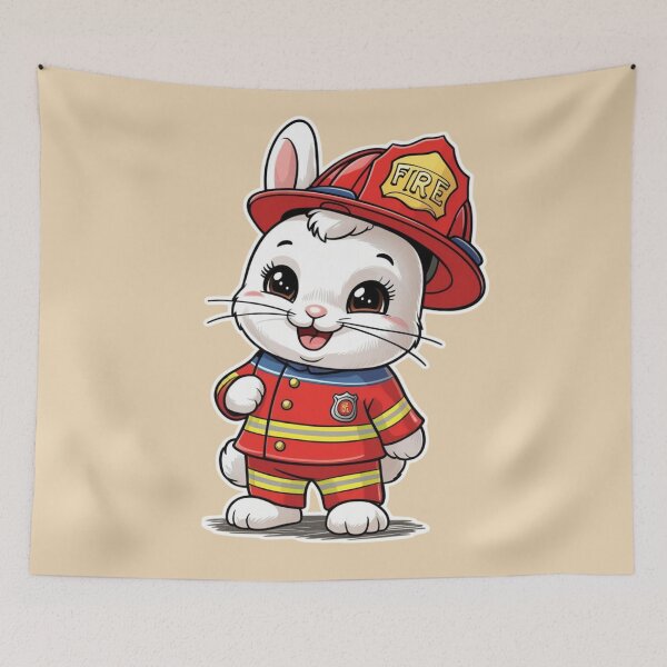 Item preview, Easter Bunny the Fireman designed and sold by Nature's Palette.