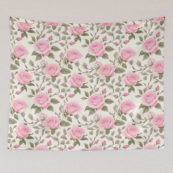 Item preview, Romantic Soft Pink Rose Pattern – Vintage Watercolor Floral designed and sold by LemonHorse.