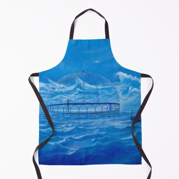 Item preview, Swimming lake in the sea - bird aviary as an outdoor swimming pool in the sea designed and sold by art paintings.