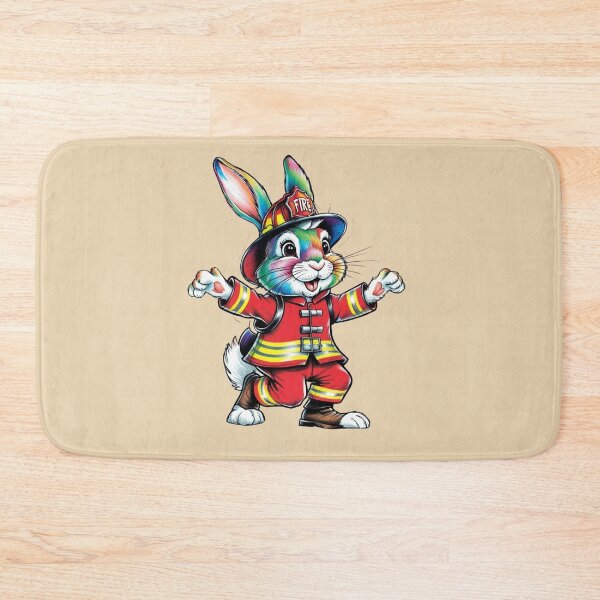 Item preview,  Easter Bunny the Fireman designed and sold by Nature's Palette.