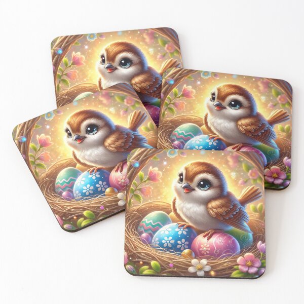 Item preview, A Happy Sparrow in the Easter Nest designed and sold by LegademaArt.