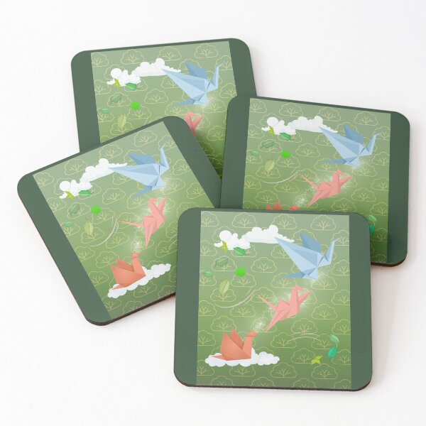 Item preview, Origami Cranes in the Magic Forest – Magical Origami Design designed and sold by mycreastyle.