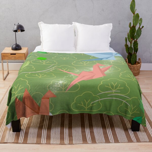Item preview, Origami Cranes in the Magic Forest – Magical Origami Design designed and sold by mycreastyle.