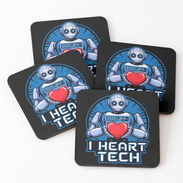 Item preview, I Love Tech Robot Heart  designed and sold by SteezeeStore.