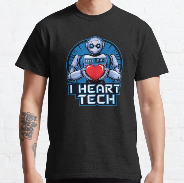 Item preview, I Love Tech Robot Heart  designed and sold by SteezeeStore.
