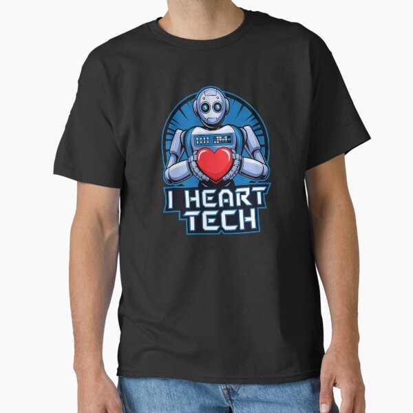 Item preview, I Love Tech Robot Heart  designed and sold by SteezeeStore.