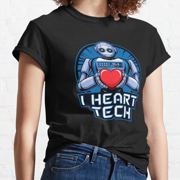 Item preview, I Love Tech Robot Heart  designed and sold by SteezeeStore.