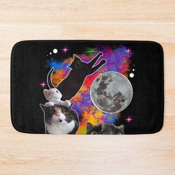 Item preview, Three Cats One Moon - kitties meowing at the moon designed and sold by Michael Stewart.