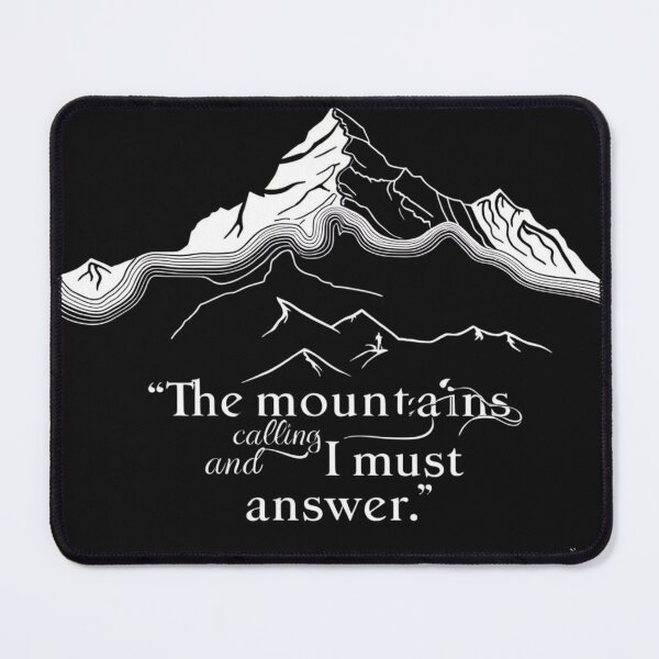 Item preview, Mountaineering Quotes – The Mountains Are Calling designed and sold by Arthaven10 ⭐⭐⭐⭐⭐.