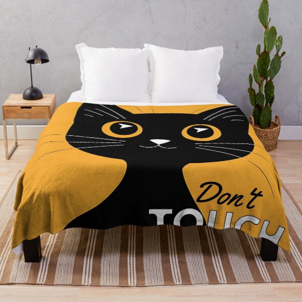 Item preview, Cute Black Cat Saying "Don't Touch designed and sold by The People’s Punchline.