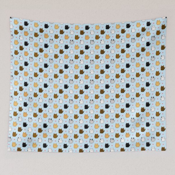 Item preview, Cute Kawaii Cats Pattern 1 designed and sold by STUDIO-72.