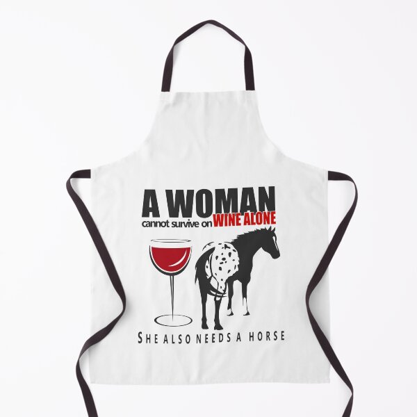 Item preview, A Woman Cannot Live on Wine Alone. She also needs a horse | NickerStickers® on Redbubble designed and sold by NickerStickers.