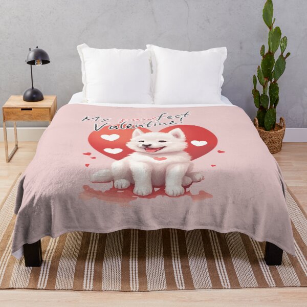 Item preview, My Pawfect Valentine: Cute white Jindo dog designed and sold by mycreastyle.