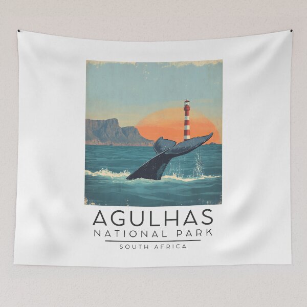Item preview, A Vintage Illustration of Agulhas National Park - South Africa designed and sold by GoodOldVintage.