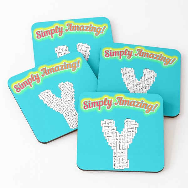 Item preview, SIMPLY AMAZING! *Y* Monogram Maze Puzzle Game - Cute Fun Whimsical Alphabet Letter Initial Print - Kids Childs Teen Party-Baby Bridal Shower Wedding FAVOR GIFT designed and sold by Spinning Plates 360.