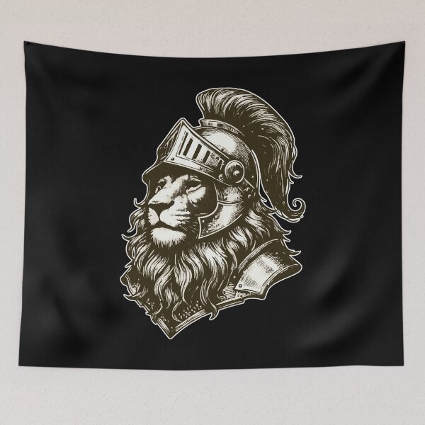 Item preview, Lion Knight Medieval Portrait designed and sold by TomFrontierArt.
