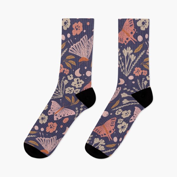 Item preview, Spring Bloom - Butterfly & Moth Floral Pink Boho Aesthetic (Purple) designed and sold by carlyxdesigns.