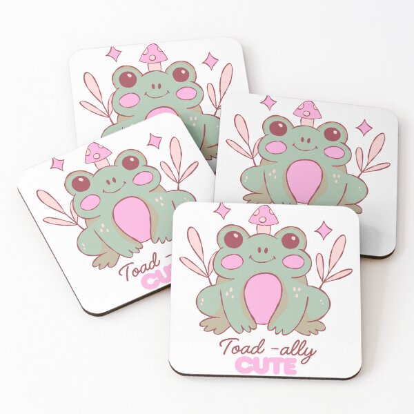 Item preview, Toad-ally Cute Frog & Mushroom designed and sold by Moonlit Honey.
