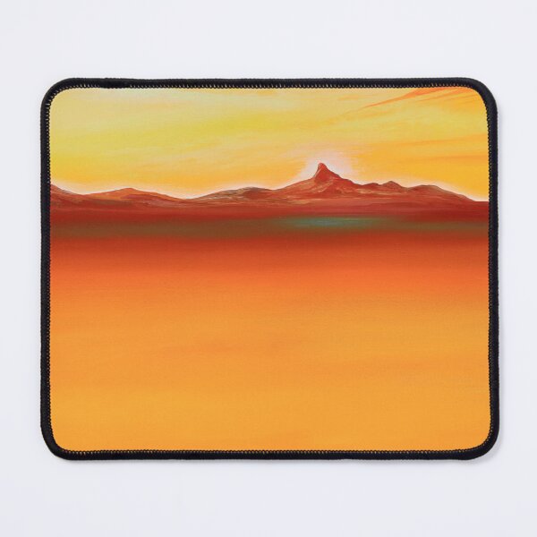 Item preview, Orange Sea - orange water with island group designed and sold by art paintings.