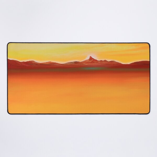 Item preview, Orange Sea - orange water with island group designed and sold by art paintings.