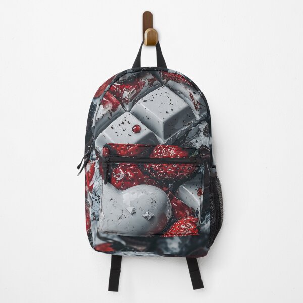 Item preview, white chocolate strawberries sweet contrast darkness dejco art domin designed and sold by dejco.art.