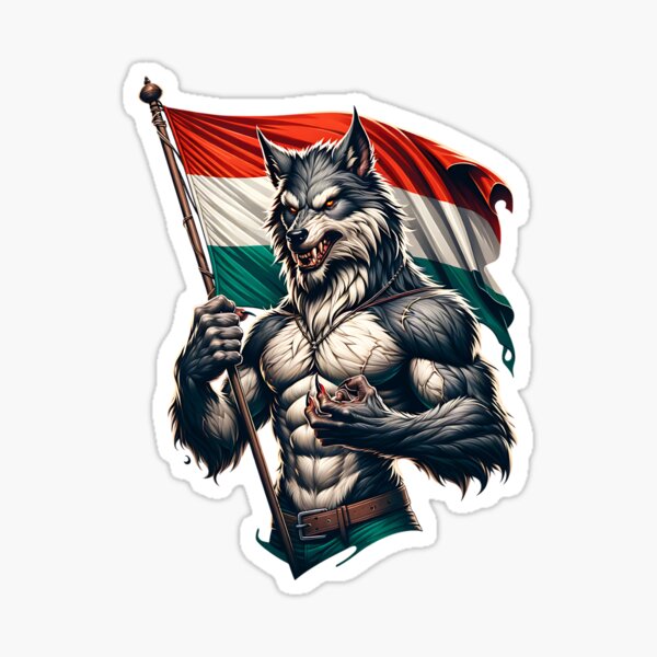 Aperçu de l'œuvre Loup-garou Hongrie - design hongrois cool créée et vendue par ReneMM.