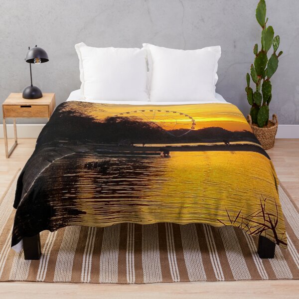 Item preview, Sunset and Ferris Wheel at Siófok, Lake Balaton designed and sold by Gaboro.