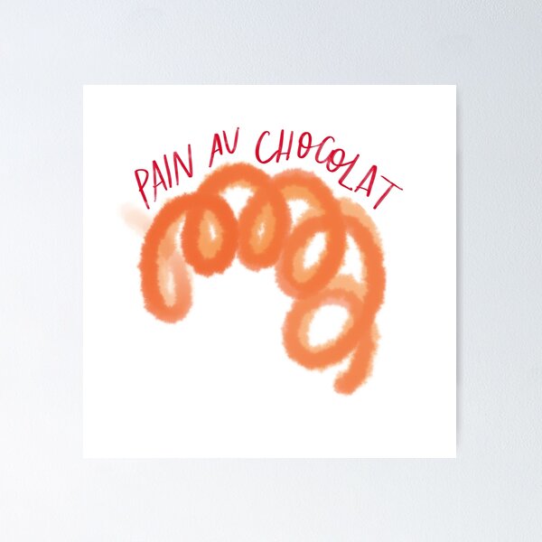Item preview, pain au chocolat designed and sold by Pretty Postcards.