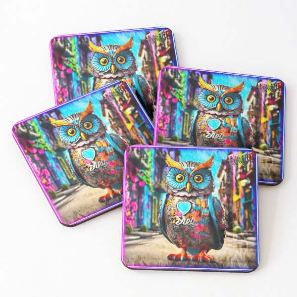 Item preview, Graffiti style wise owl designed and sold by Drone-tees.