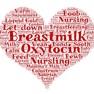 Artwork thumbnail, Breastfeeding Mom Words Heart by The Yigosflower