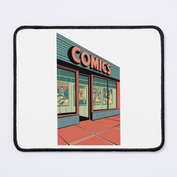 Item preview, Retro Comic Book Shopfront – Vintage Minimalist Design designed and sold by OldSchoolRetro.
