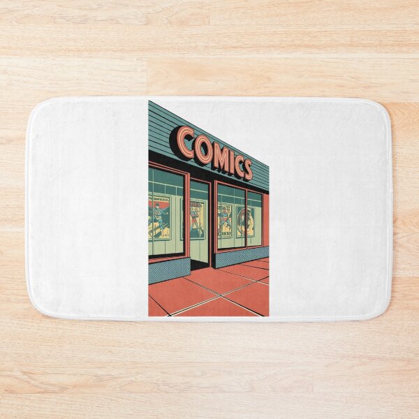 Item preview, Retro Comic Book Shopfront – Vintage Minimalist Design designed and sold by OldSchoolRetro.
